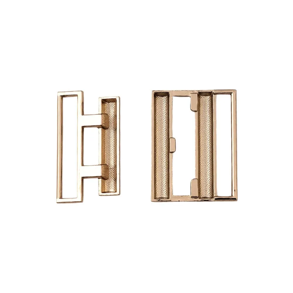 Shiny Gold Closure Clasp Metal Belt Buckle for Womens