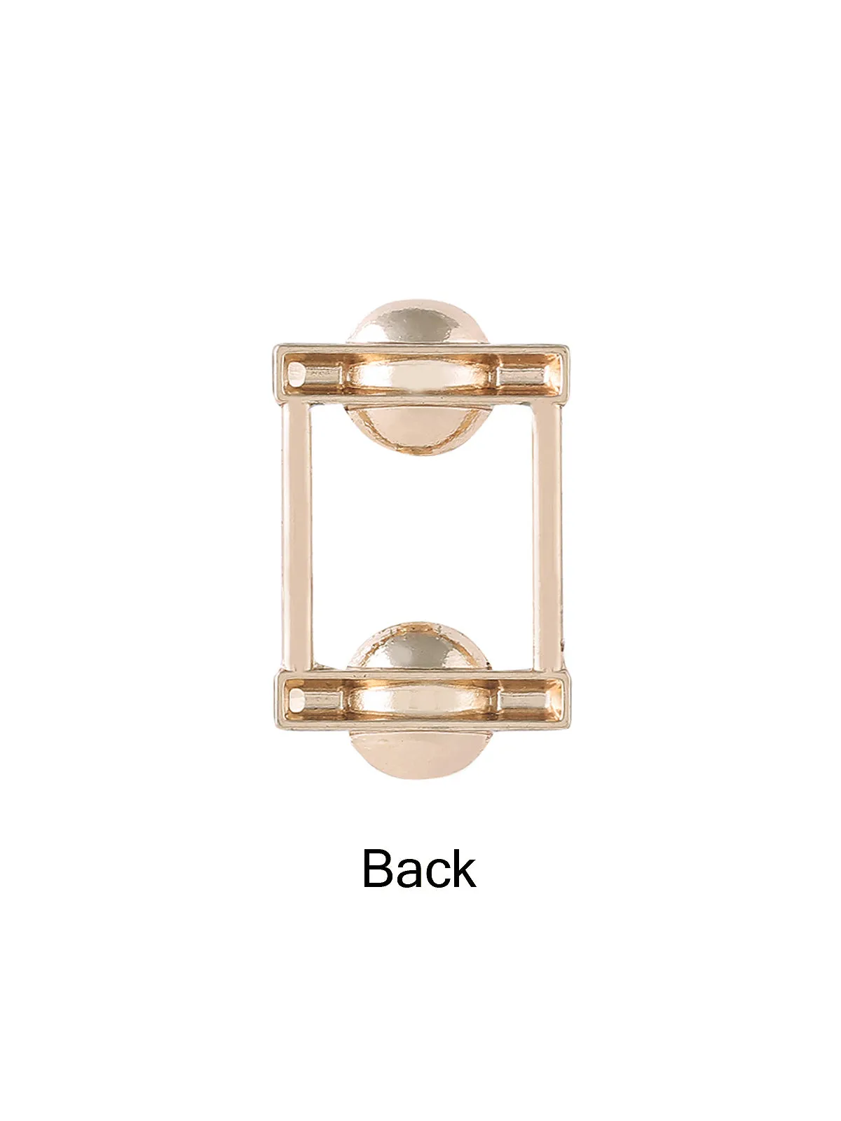 Shiny Gold Frame with White Pearl Fancy Belt Buckle