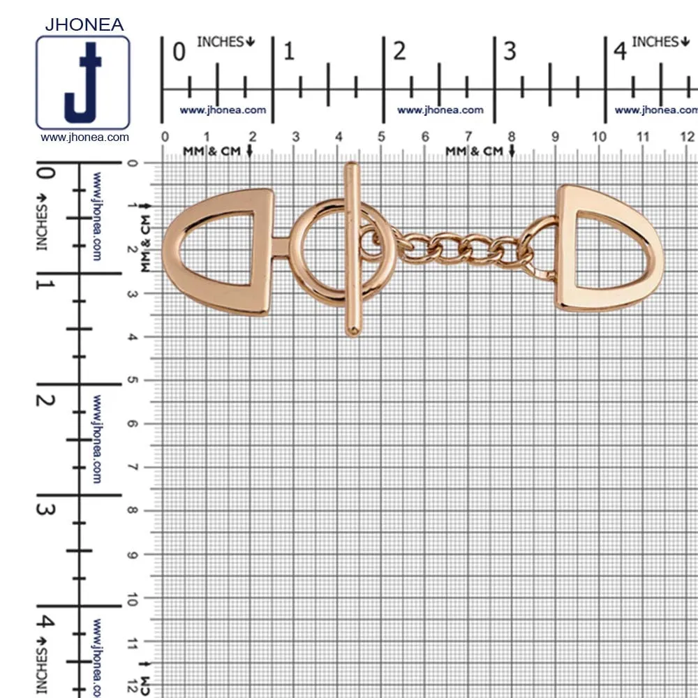 Shiny Gold Openable 2 Part Chain Lock Clasp Buckle