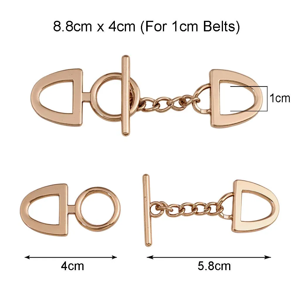 Shiny Gold Openable 2 Part Chain Lock Clasp Buckle