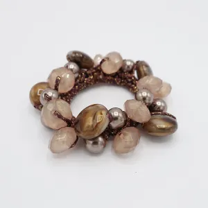 sleek ball polyhedron ornament beaded  women hair accessories