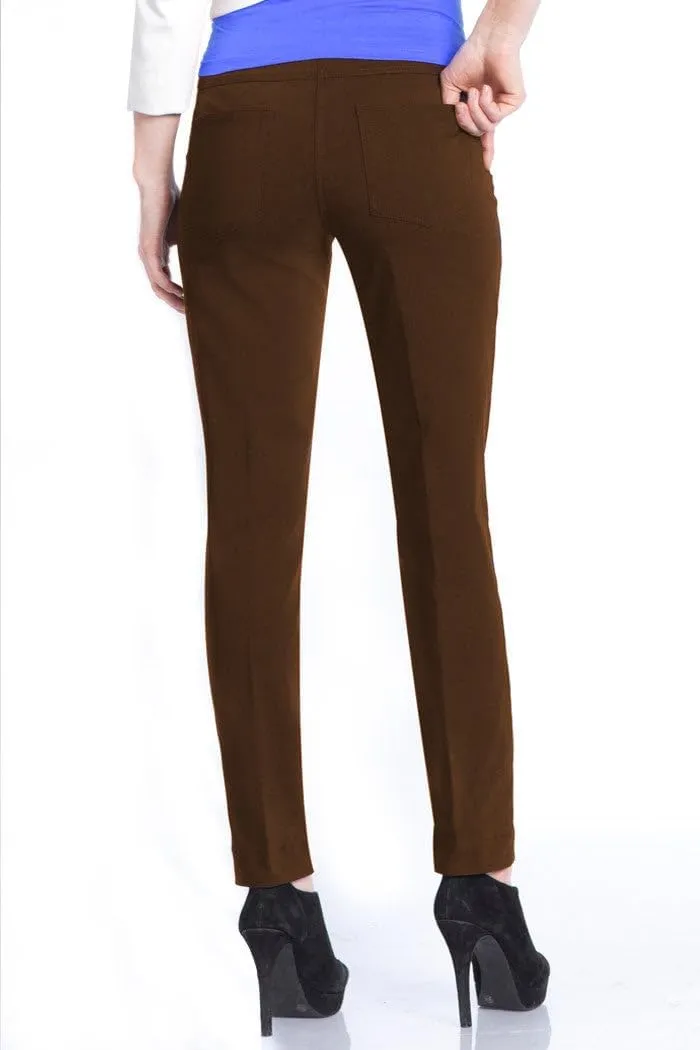 SLIM-SATION Women's Wide Band Ankle Pant Pull-on Pant with Tummy Control