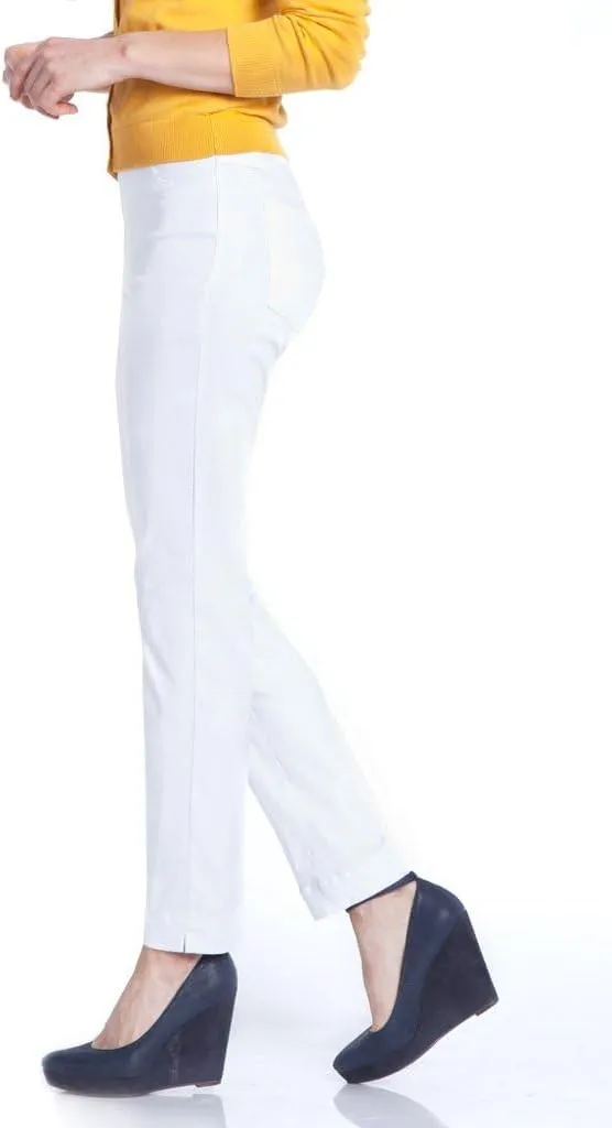 SLIM-SATION Women's Wide Band Ankle Pant Pull-on Pant with Tummy Control