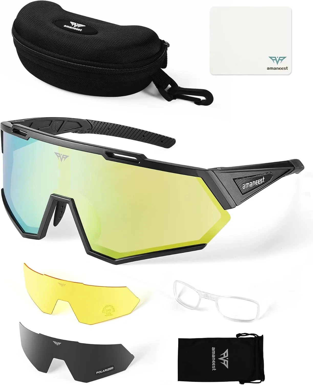 Sunglasses UV Protection Cycling Sunglasses for Men and Women,Impact Resistance Z87.1 for Construction