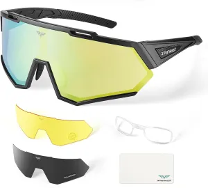 Sunglasses UV Protection Cycling Sunglasses for Men and Women,Impact Resistance Z87.1 for Construction