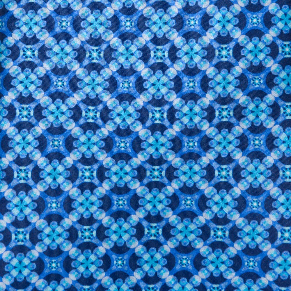 The Pearl of Sicily Blue Silk Duchesse Tie