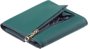 Travelambo RFID Blocking Wallet Women Small Womens Wallet Credit Card Holder Mini Compact Trifold Wallets for Women with Coin Pocket Zipper