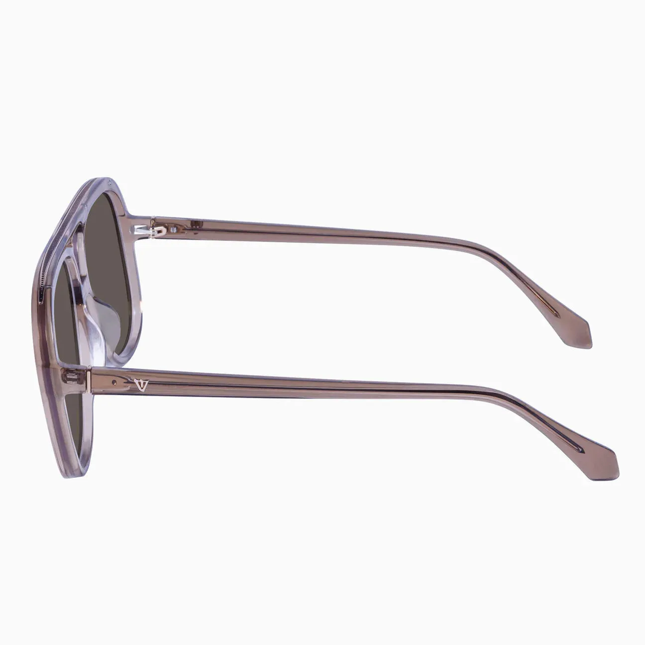 VALLEY - Bang - Transparent Mocha w. Rose Gold Metal Trim / Brown Gradient Lens