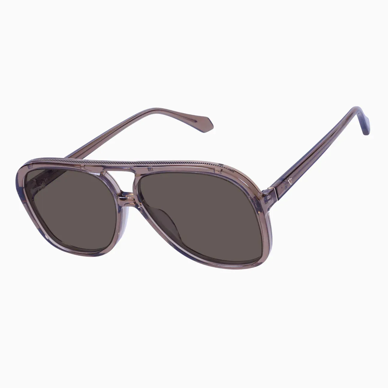 VALLEY - Bang - Transparent Mocha w. Rose Gold Metal Trim / Brown Gradient Lens