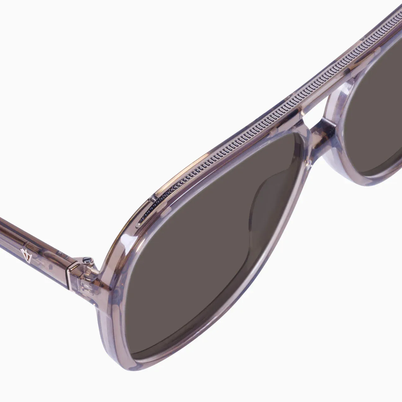VALLEY - Bang - Transparent Mocha w. Rose Gold Metal Trim / Brown Gradient Lens
