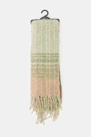 Women Multicolour Knitted Blanket Scarf