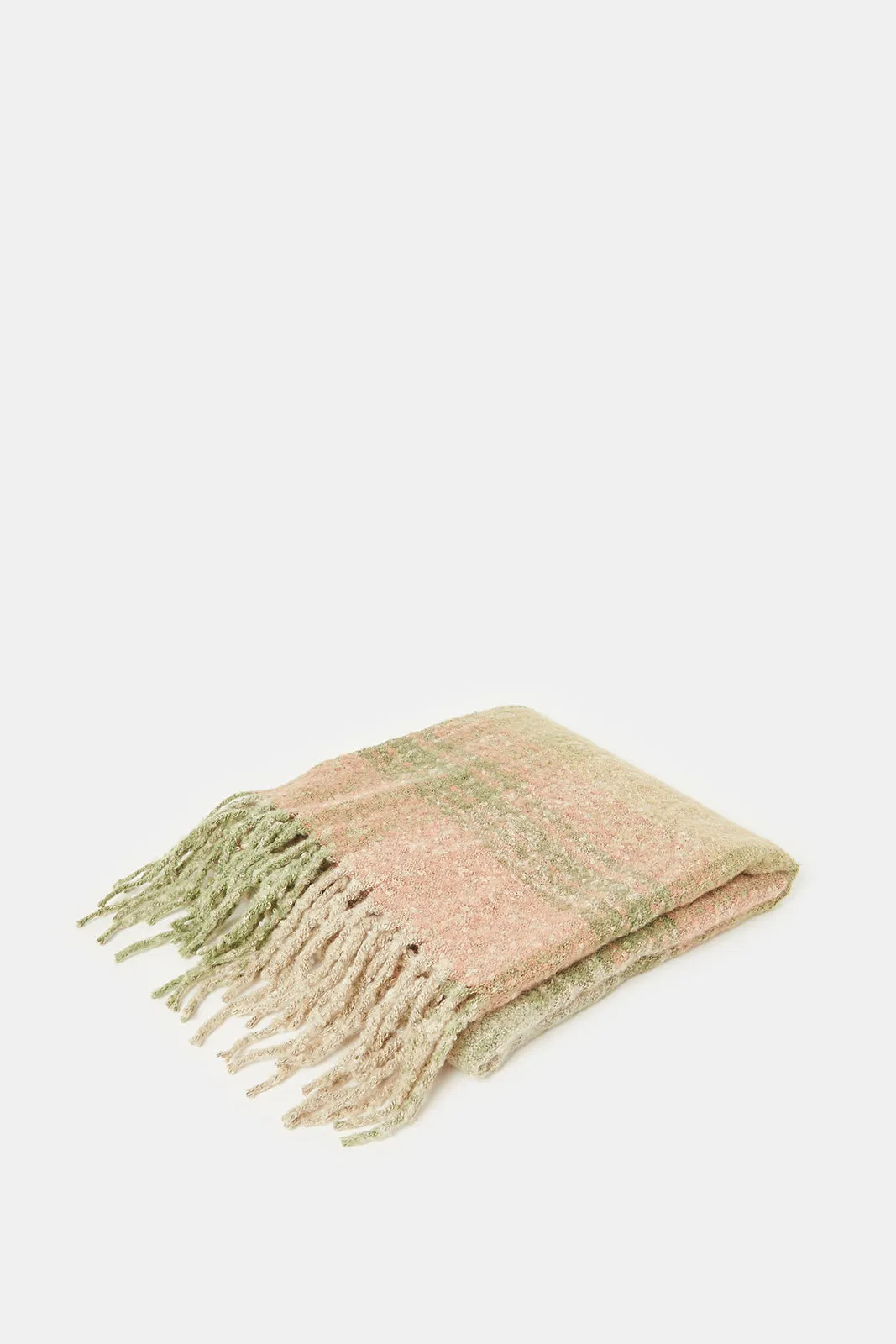 Women Multicolour Knitted Blanket Scarf