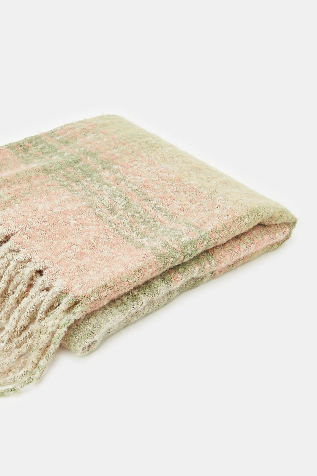 Women Multicolour Knitted Blanket Scarf