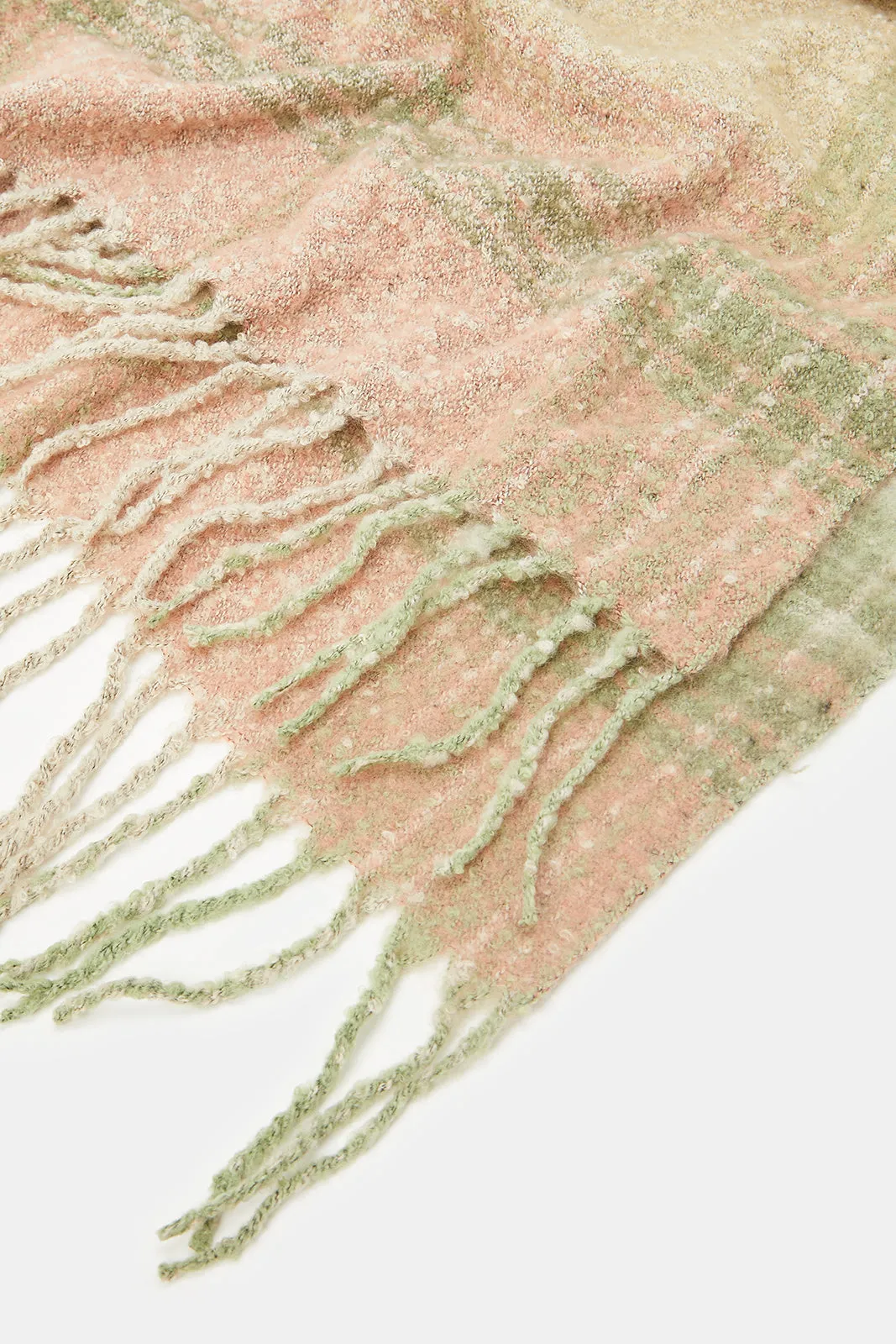 Women Multicolour Knitted Blanket Scarf