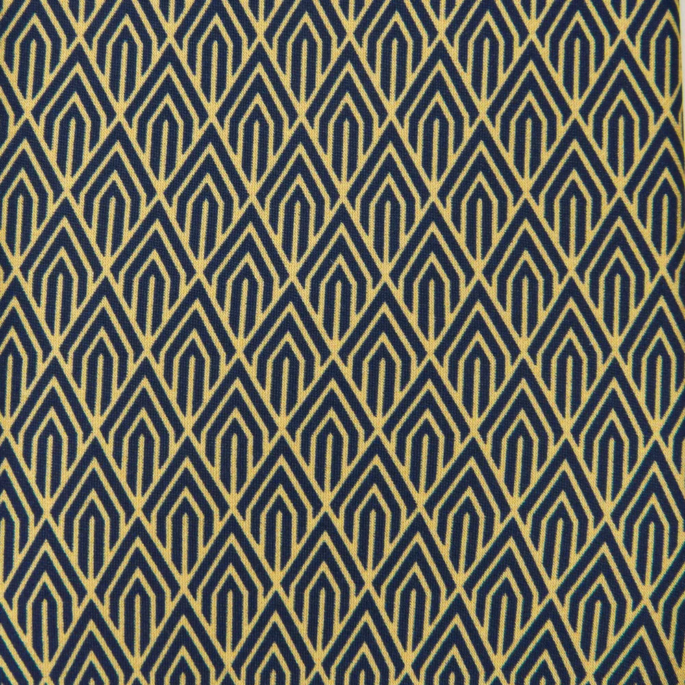 Yellow and Blue Metropolis Duchesse Silk Tie