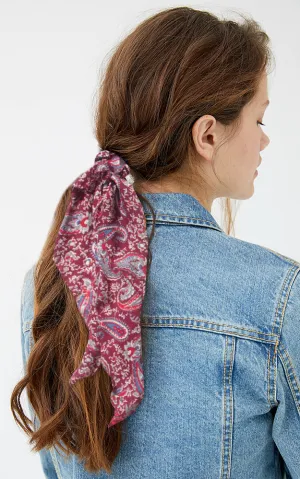 YP94B6 Paisley Print Ponytail Scrunchy Hair Band (12PCS)